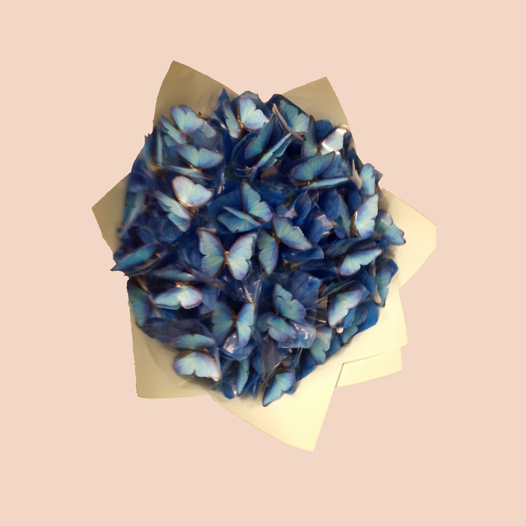 Ramo de Mariposas Eternas - Blue Glow 🦋✨
