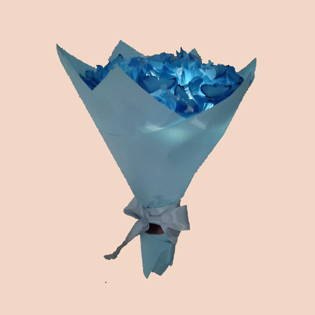 Ramo de Mariposas Eternas - Blue Glow 🦋✨