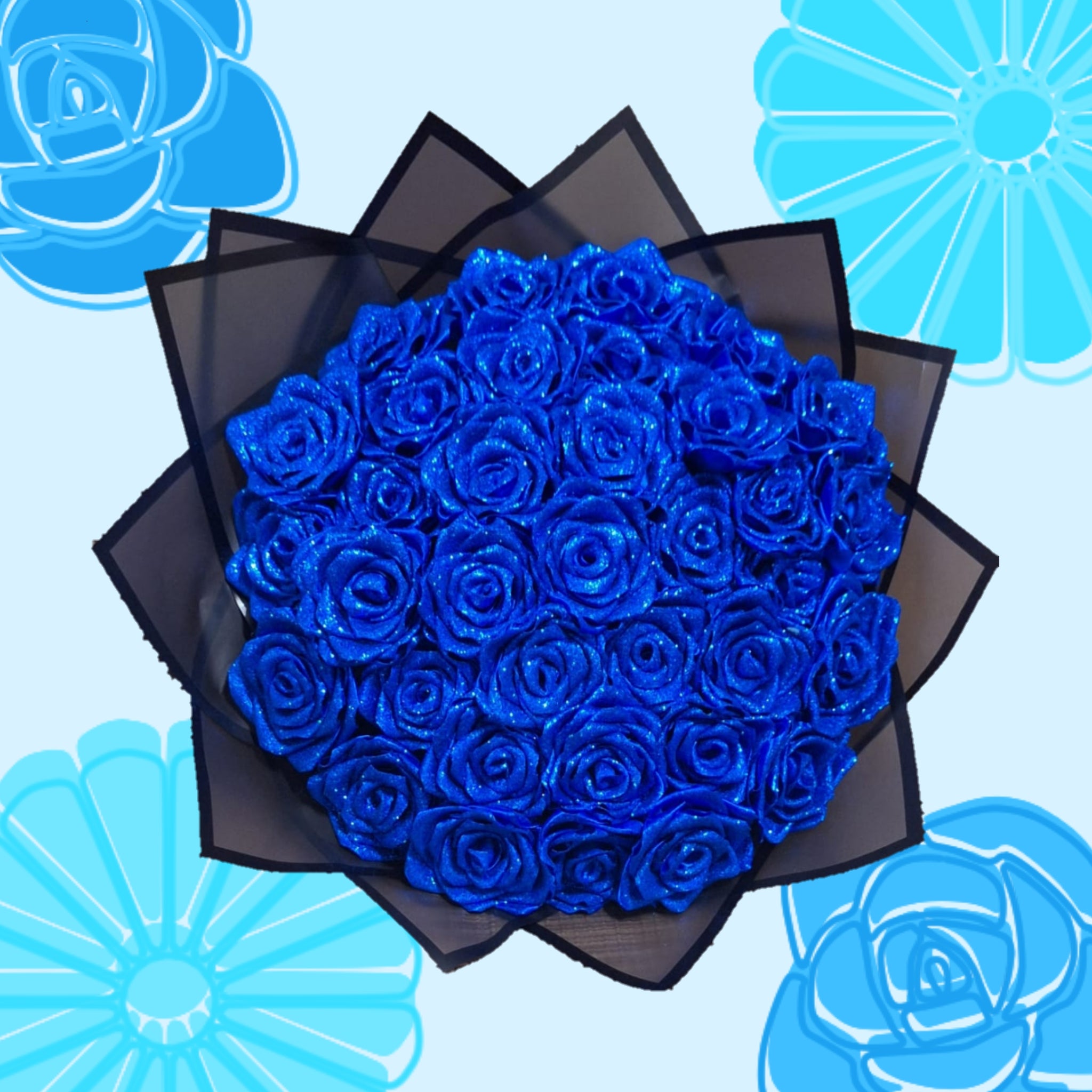 Bouquet "Brillo Eterno": 34 Rosas que Desafían la Gravedad